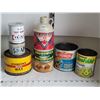 Image 1 : Vintage seamed can lot of various products.