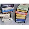 Image 5 : Lot of vintage 8 track music tapes, head cleaner & recordable tapes.
