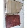 Image 5 : Very nice antique trifold travel mirror. Nickel plated brass frame, beveled glass mirror, leather ba