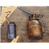 Image 2 : Vintage oilers, oil can spout, grease gun & hose.