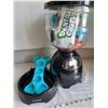 Image 5 : La Bistro Dog/cat time set auto feeder. Dog games & dental chews.