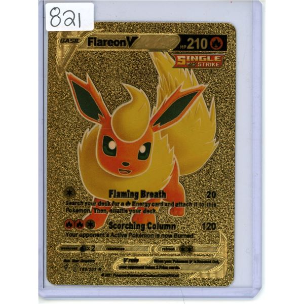 Flareon V gold metal pokemon card - Schmalz Auctions Flareon V gold metal pokemon card - Schmalz Auctions
