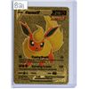 Image 1 : Flareon V gold metal pokemon card