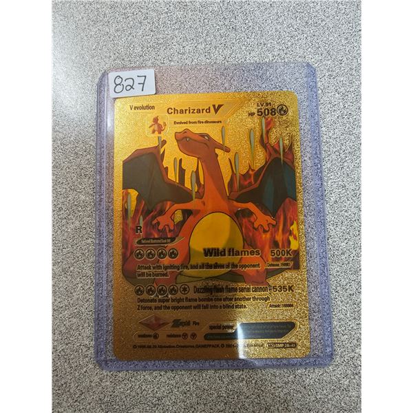 Charizard V gold metal pokemon card - Schmalz Auctions Charizard V gold metal pokemon card - Schmalz Auctions