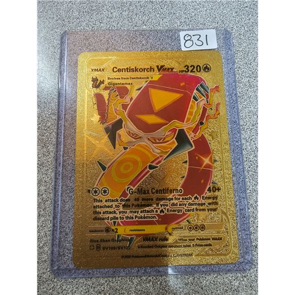 Centiskorch Vmax gold metal pokemon card - Schmalz Auctions Centiskorch Vmax gold metal pokemon card - Schmalz Auctions