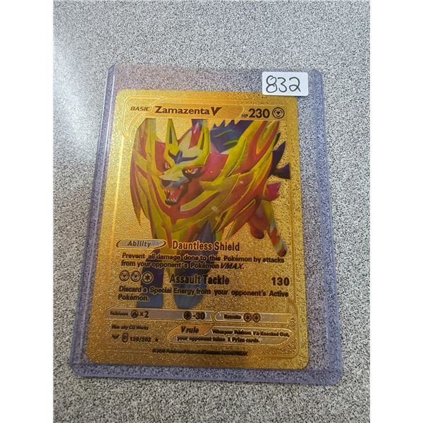 Zamazenta V gold metal pokemon card - Schmalz Auctions Zamazenta V gold metal pokemon card - Schmalz Auctions