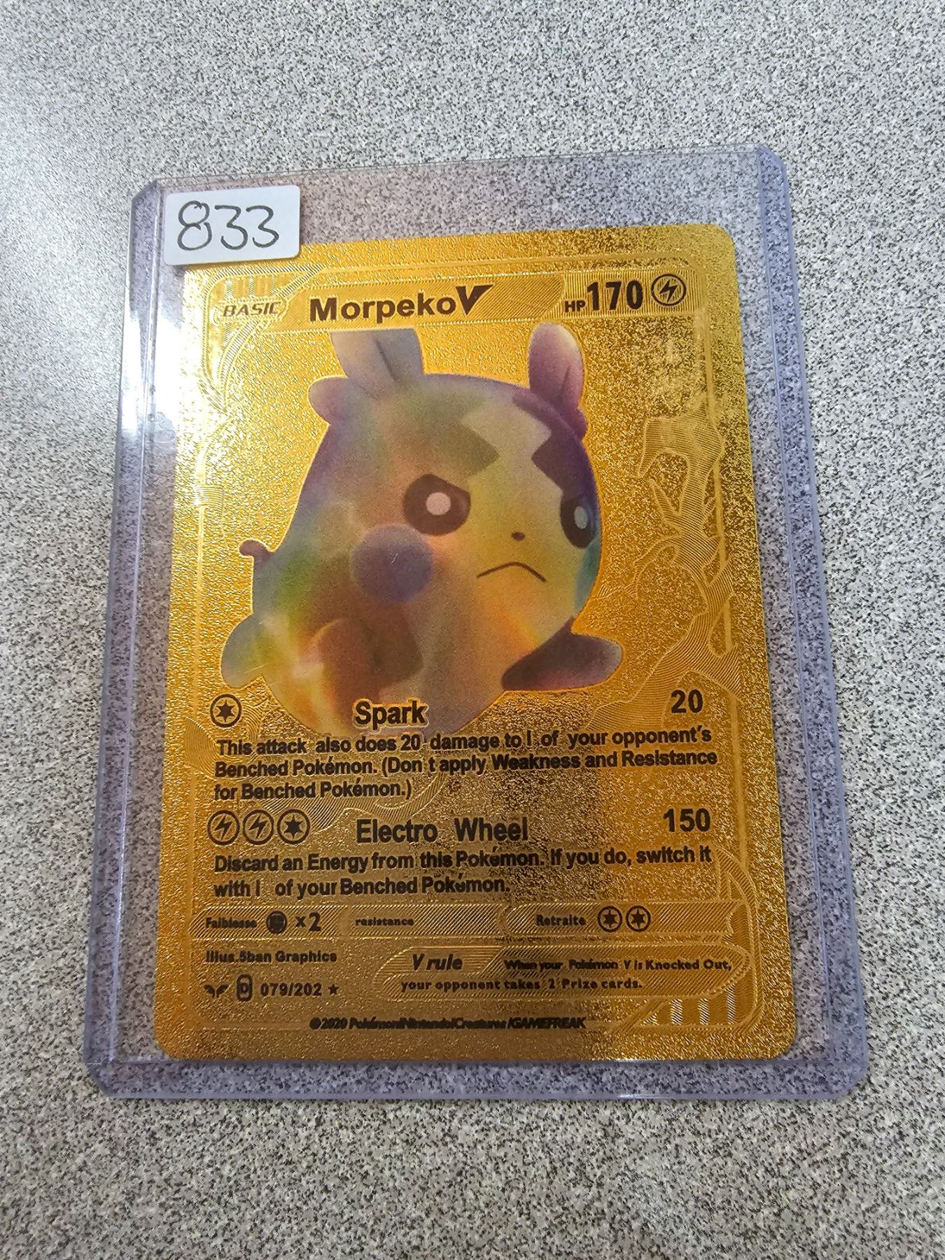 Morpeko V gold metal pokemon card - Schmalz Auctions Morpeko V gold metal pokemon card - Schmalz Auctions