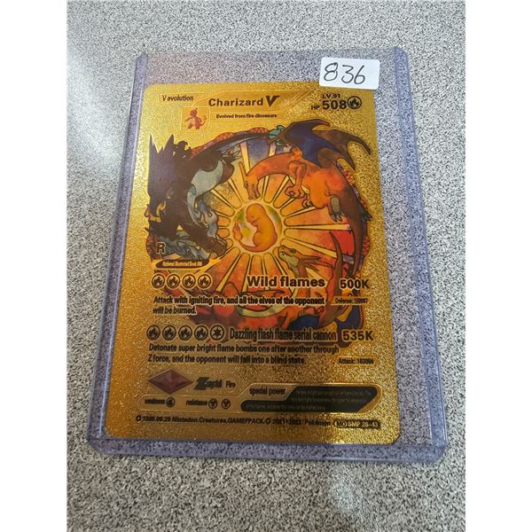 Charizard V gold metal pokemon card - Schmalz Auctions Charizard V gold metal pokemon card - Schmalz Auctions
