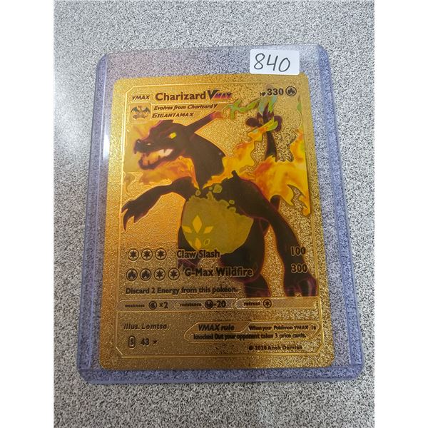 Charizard Vmax gold metal pokemon card - Schmalz Auctions Charizard Vmax gold metal pokemon card - Schmalz Auctions