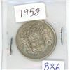 Image 1 : Canadian 1958 50 Cent Silver