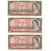 Image 4 : Canada 1954 6-2 Dollar, Well Circulated; Lawson, Bouey, Rasminsky