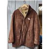 Image 1 : Men’s Suede Fleece Lined Winter Coat. 42 Tall. Brown, good condition.