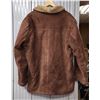 Image 5 : Men’s Suede Fleece Lined Winter Coat. 42 Tall. Brown, good condition.