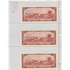 Image 2 : Lot of 3 Consecutive Serial Number 1954 Modified Portrait $2 notes. Lawson-Bouey signatures. V/G Pre