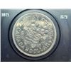 Image 2 : 1971 British Columbia Centennial Specimen Nickel Dollar. Bright White. Housed in its original blue c
