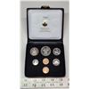 Image 1 : 1971 Double Cent Custom Set. 7-coin set housed in its original RCM case with Coat of Arms & CANADA s