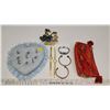 Image 1 : Costume jewelry: pierced earrings in holder, 2-health bracelets, 2 jewelry bags & 2 watches (need ba