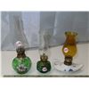 Image 1 : Collection of 3 Small vintage & antique oil lamps