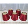 Image 1 : 5 mini burgundy lamp shades