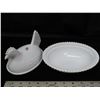 Image 2 : Hobnail milk glass chicken nest