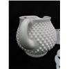 Image 3 : Hobnail milk glass pitcher with 4 milk glass plates