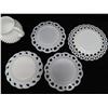 Image 5 : Hobnail milk glass pitcher with 4 milk glass plates