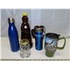 Image 1 : Lot of assorted coffee/tea thermos & Honey jars