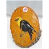 Image 6 : Ceramic Jewelry bird box, Painting of Yellow Caped Bird on long, little candle with holder