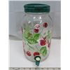Image 1 : Vintage Glass drink dispenser with painted cherries