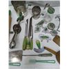 Image 3 : Antique/Vintage Green handled Baking Utensils