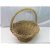 Image 1 : Wicker Basket - 15" diameter, Handle = 17"high