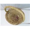 Image 3 : Wicker Basket - 15" diameter, Handle = 17"high