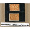 Image 1 : Queen Victoria 1897 1C Mint Never used Stamps