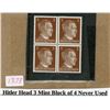 Image 1 : Hitler Head 3 Mint Block of 4 Stamps Never Used