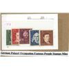 Image 1 : German Poland Occupation Famous People Stamps Mint