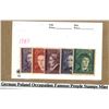 Image 1 : German Poland Occupation Famous People Stamps Mint