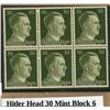 Image 1 : Hitler Head 30 Mint Block 6