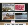 Image 1 : Canada 4 High Value Stamps