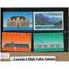 Image 1 : Canada 4 High Value Stamps