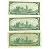 Image 2 : 3x Canadian 1867 1967 1 Dollar Bills