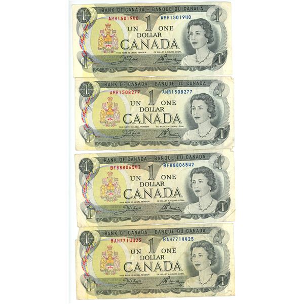 4x 1973 Canadian 1 Dollar Bills Schmalz Auctions 4x-1973-canadian-1-dollar-bills-schmalz-auctions
