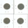 Image 2 : 1929, 2x 1931 and 1932 Canadian 5 Cent Coins