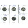 Image 1 : 4x 1963, 1967 and 1973 Canadian 5 Cent Coins