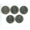 Image 2 : 5X 1971 Canadian 50 Cent Coins