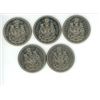 Image 1 : 3x 1972 and 2x 1974 Canadian 50 Cent Coins