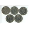 Image 2 : 5x 1968 Canadian Nickel Dollars