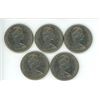Image 2 : 5x 1969 Canadian Nickel Dollars