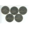 Image 1 : 5x 1972 Canadian Nickel Dollars