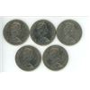 Image 2 : 5x 1972 Canadian Nickel Dollars