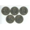Image 2 : 5x 1972 Canadian Nickel Dollars